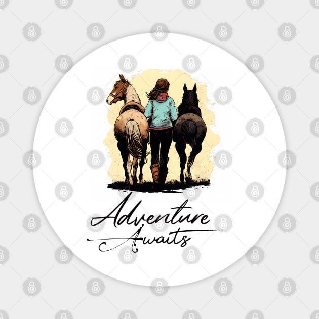 Love Horse Riding Magnet by ArtRoute02